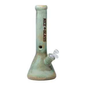 13 nice glass stonework green ceramic beaker bong.jpg