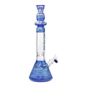 18 nice glass top glass beaker bong blue.jpg