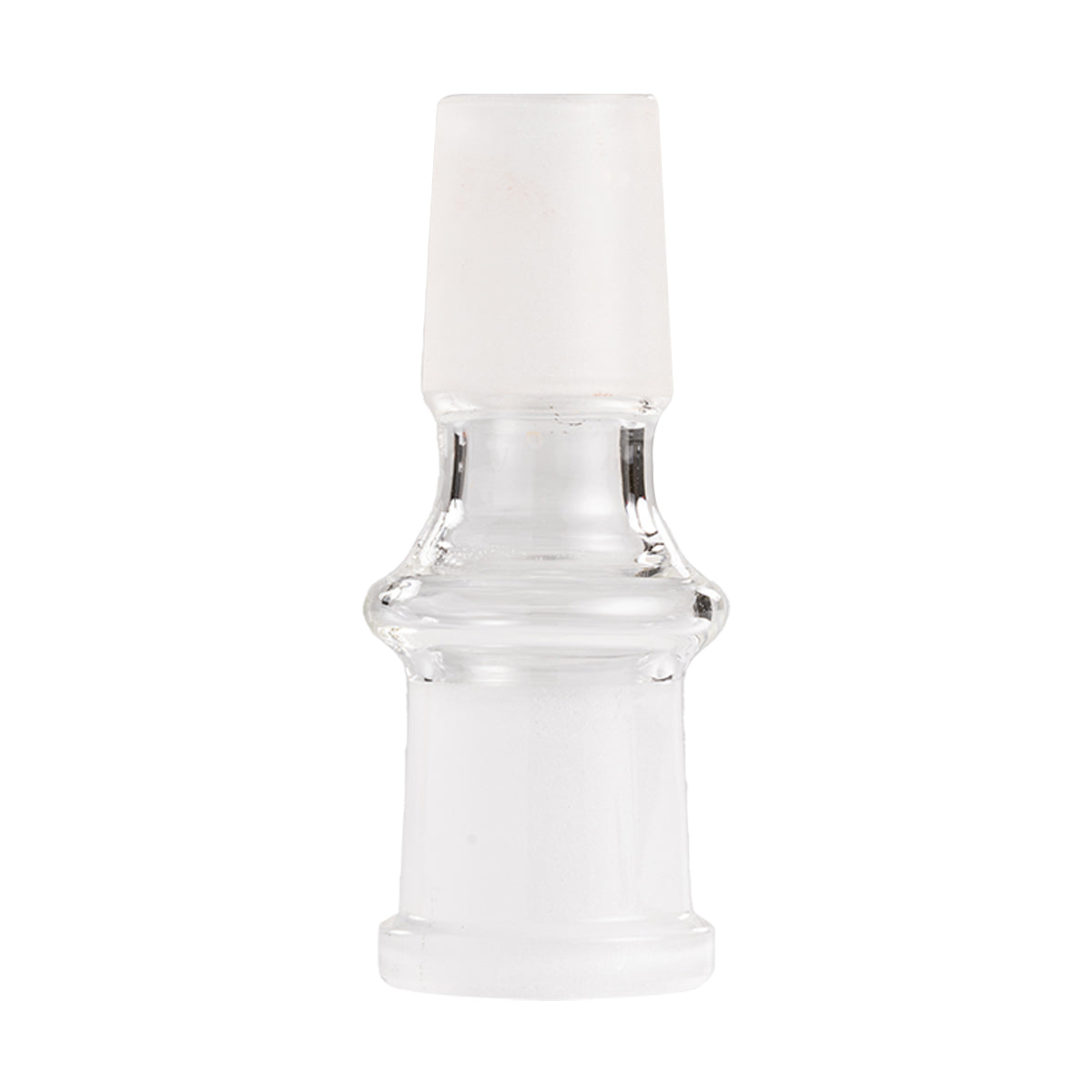 18mm female to 18mm male glass adapter front view.jpg 18mm female to 18mm male glass adapter front view.jpg
