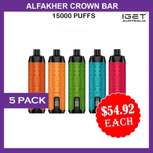 alfakher crown bar 150000 puffs 5 packs 1.webp