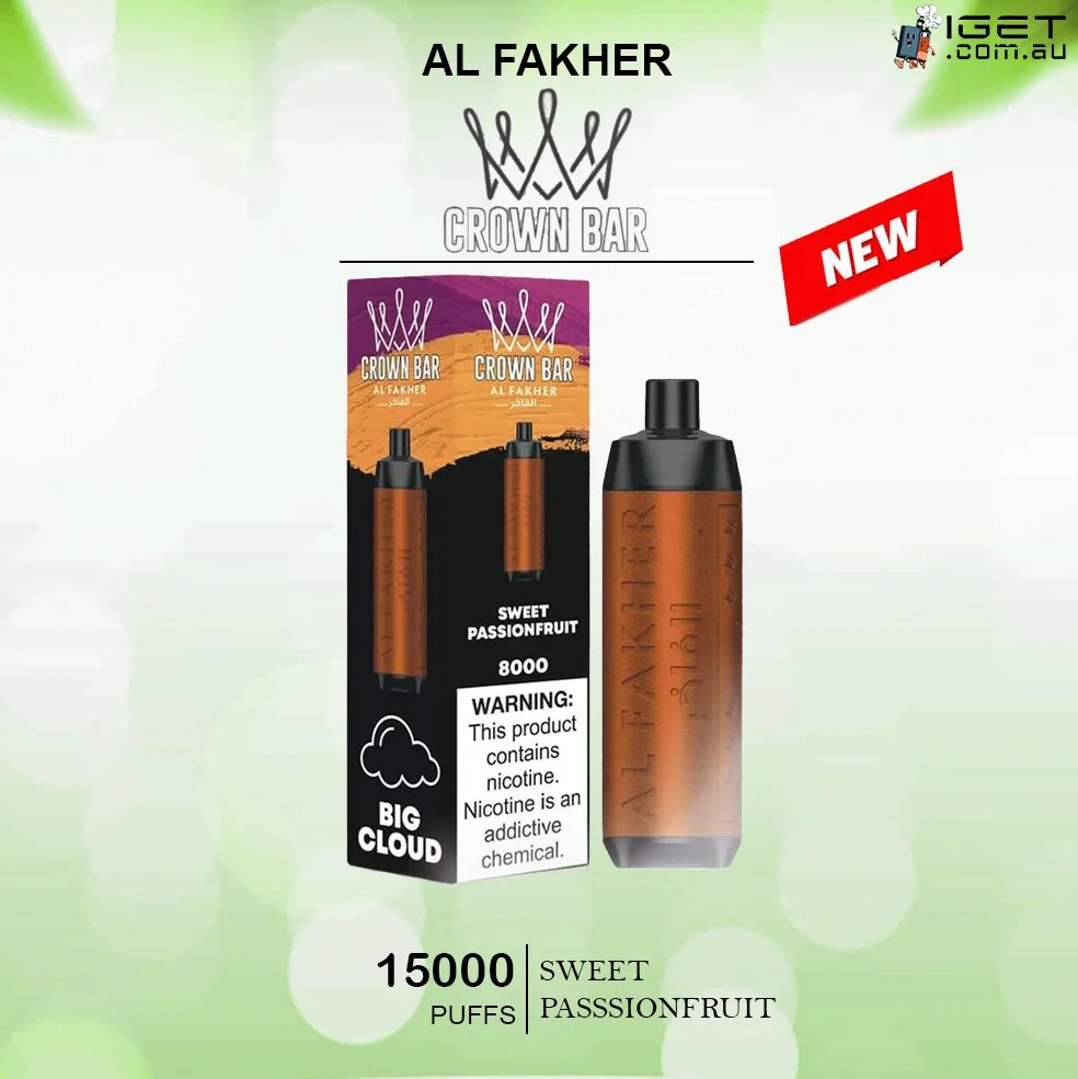 alfakher crown bar sweet passsionfruit 15000 puffs.webp alfakher crown bar sweet passsionfruit 15000 puffs.webp