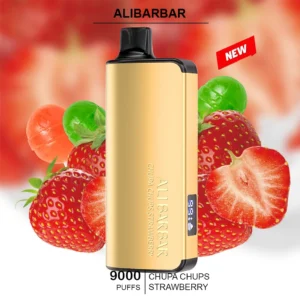 alibarbar ingot chupa chups strawberry – 9000 puffs.webp