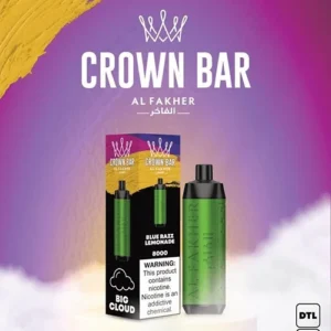 crown bar alfakher blue razz lemonade 8000 puffs 1.webp