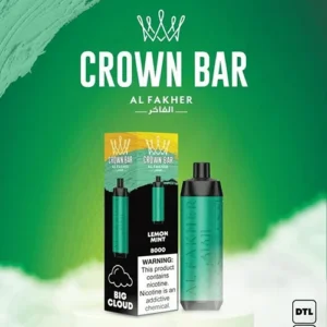 crown bar alfakher lemon mint 8000 puffs 1.webp