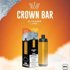 crown bar alfakher mango ice8000 puffs.webp