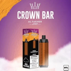 crown bar alfakher sweet passionfruit 8000 puffs.webp