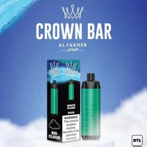 crown bar alfakher white flash 8000 puffs.webp
