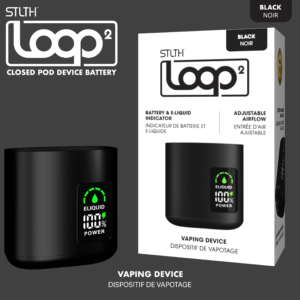 stlth loop 2 closed pod vaping device battery system type c 850mah black.png