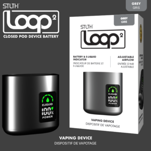 stlth loop 2 closed pod vaping device battery system type c 850mah grey.png