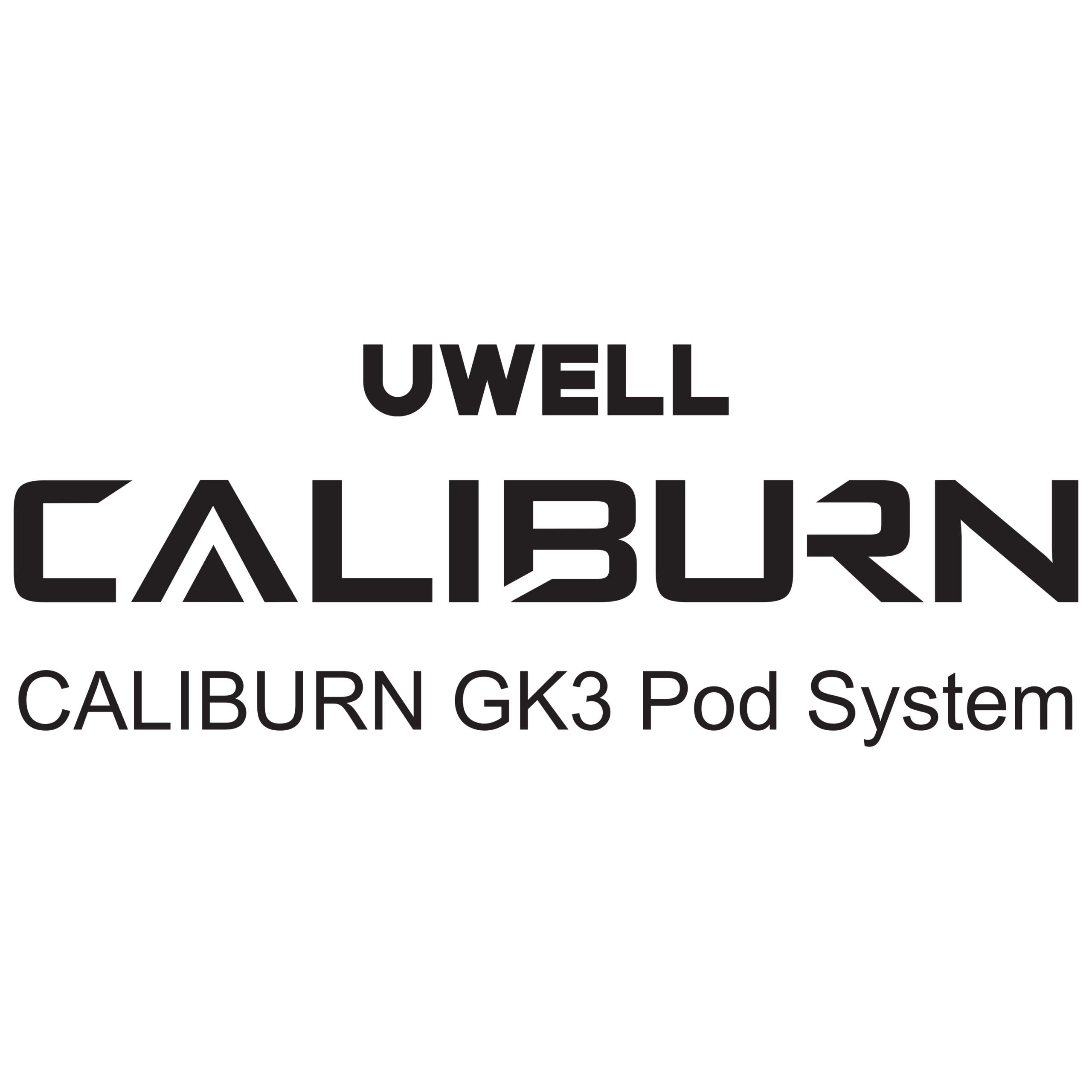 uwell caliburn gk3 pod kit system logo.png uwell caliburn gk3 pod kit system logo.png