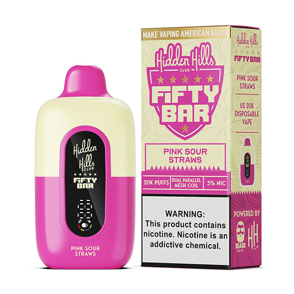 hidden hills x fifty bar 20k puff disposable pink sour straws.jpg hidden hills x fifty bar 20k puff disposable pink sour straws.jpg