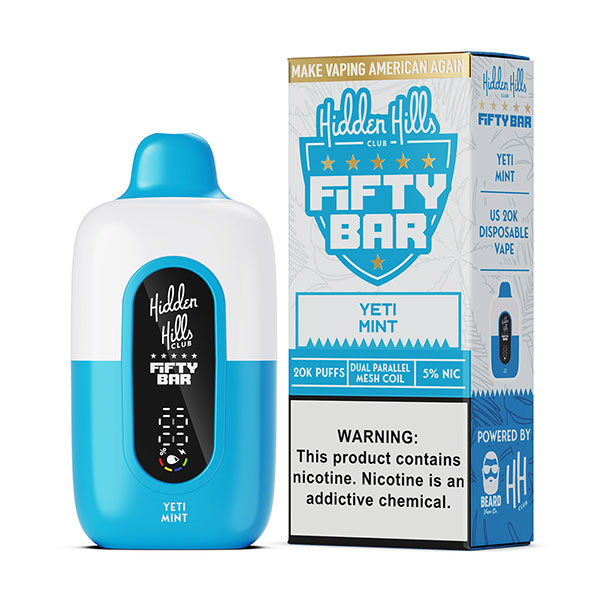 hidden hills x fifty bar 20k puff disposable yeti mint.jpg hidden hills x fifty bar 20k puff disposable yeti mint.jpg