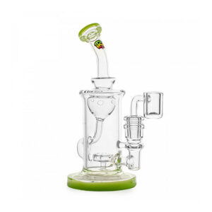 irie 6 75 klein incycler with ufo perc rig lime green.jpg