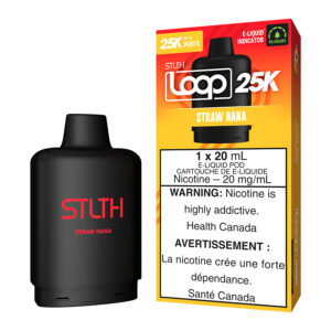stlth loop 25k e liquid pod pack straw nana.jpg