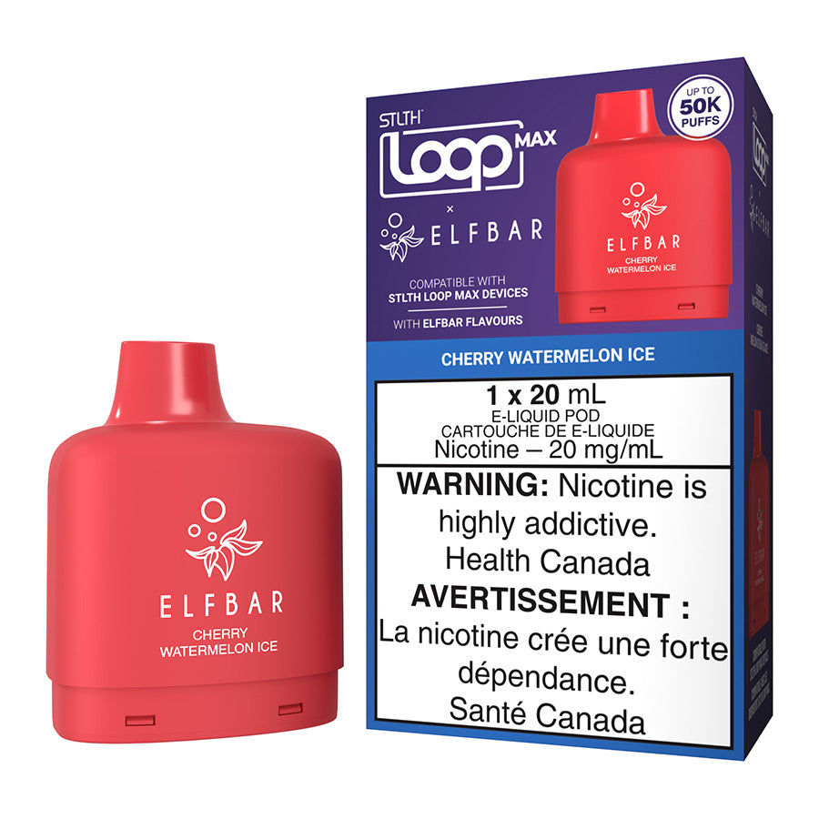 stlth loop max x elf bar e liquid pod pack cherry watermelon ice 20ml.jpg stlth loop max x elf bar e liquid pod pack cherry watermelon ice 20ml.jpg