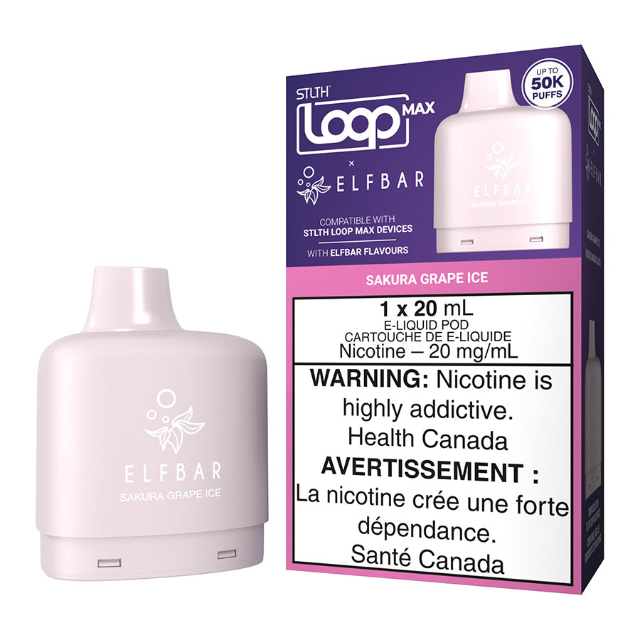 stlth loop max x elf bar e liquid pod pack sakura grape ice 20ml.jpg stlth loop max x elf bar e liquid pod pack sakura grape ice 20ml.jpg