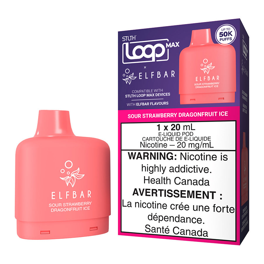 stlth loop max x elf bar e liquid pod pack sour strawberry dragonfruit ice 20ml.jpg stlth loop max x elf bar e liquid pod pack sour strawberry dragonfruit ice 20ml.jpg