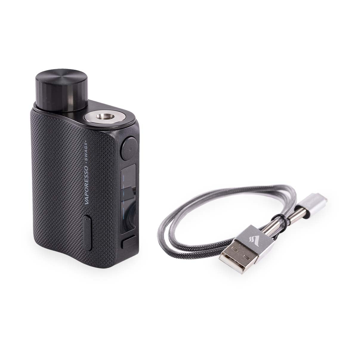 vaporesso swag 2 black vape with charger.jpg vaporesso swag 2 black vape with charger.jpg